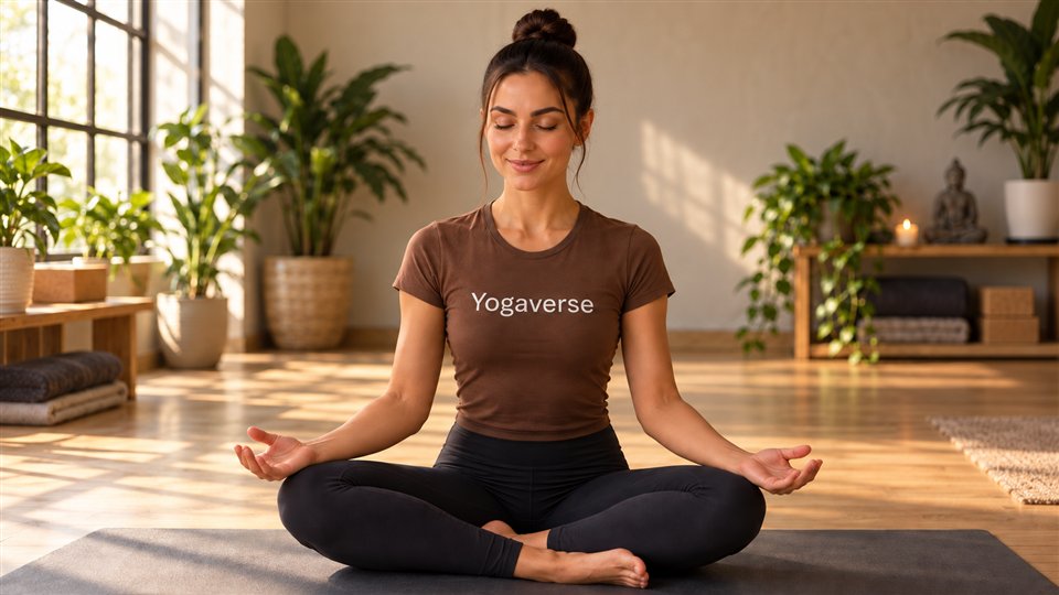 Alice practising kindness meditation with open palms