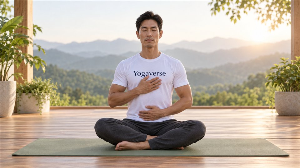 Kevin practising centred breathing for emotional balance