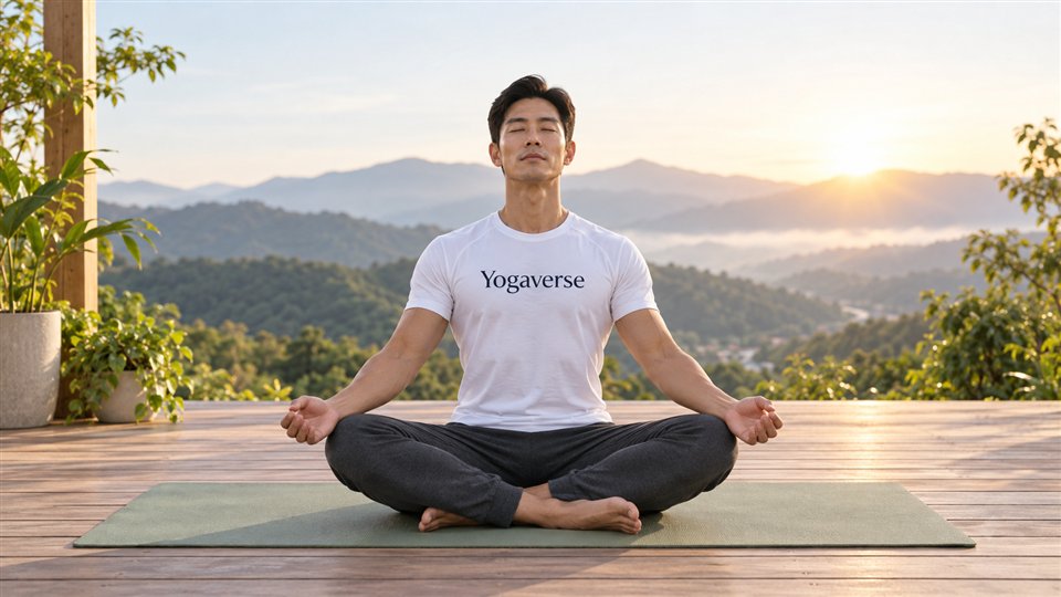 Kevin practising a full spacious breath with an open chest