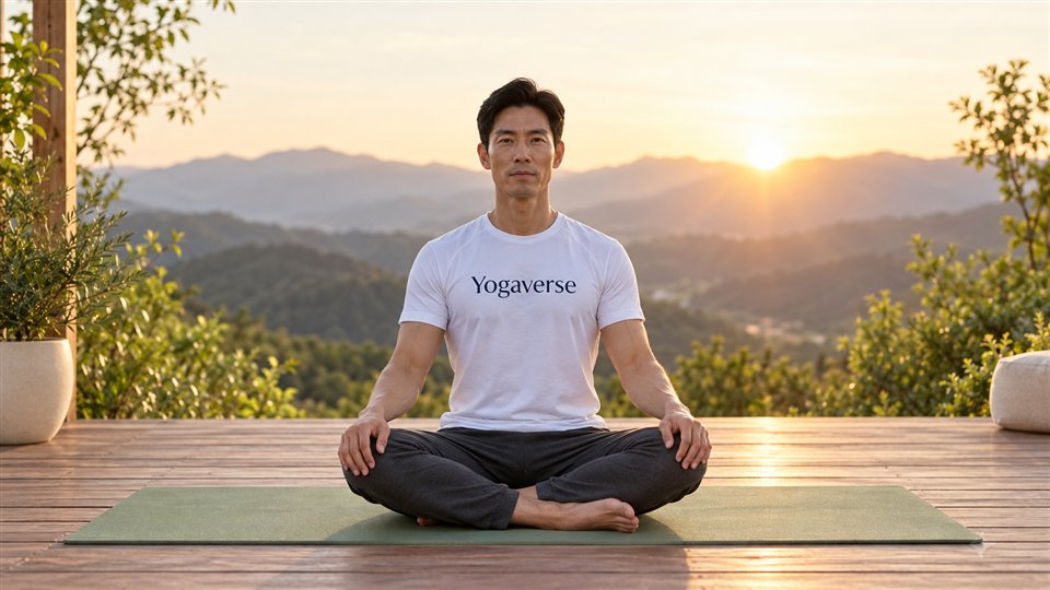 Kevin practising breathwork in fresh morning light